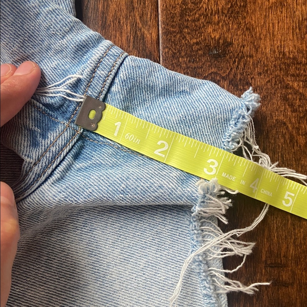 Anthropologie Pistola Shorts Womens 28 Blue Denim Cut Off High Waist - Picture 8 of 9